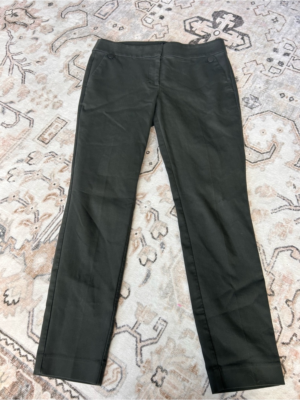 LOFT Straight-Leg Jeans in Dark Olive